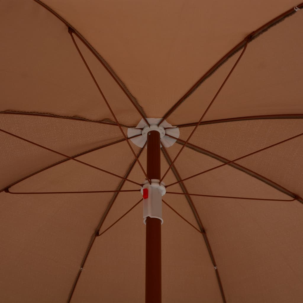 Parasol met stalen paal 240 cm taupe - AllerleiShop