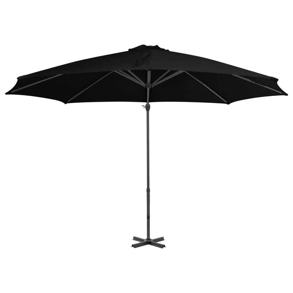 Zweefparasol met aluminium paal 300 cm zwart - AllerleiShop