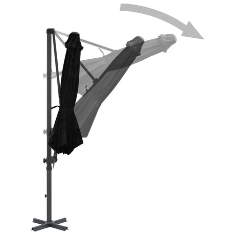 Zweefparasol met aluminium paal 300 cm zwart - AllerleiShop