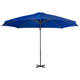 Zweefparasol met aluminium paal 300 cm azuurblauw - AllerleiShop