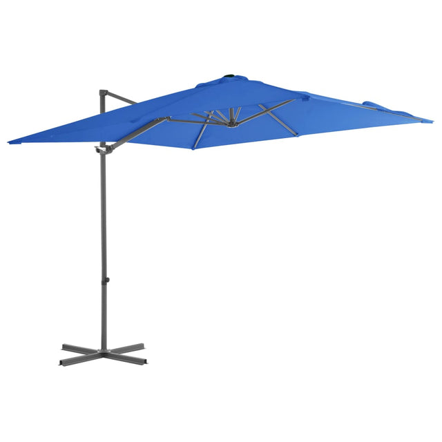 Zweefparasol met stalen paal 250x250 cm azuurblauw - AllerleiShop