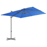 Zweefparasol met stalen paal 250x250 cm azuurblauw - AllerleiShop