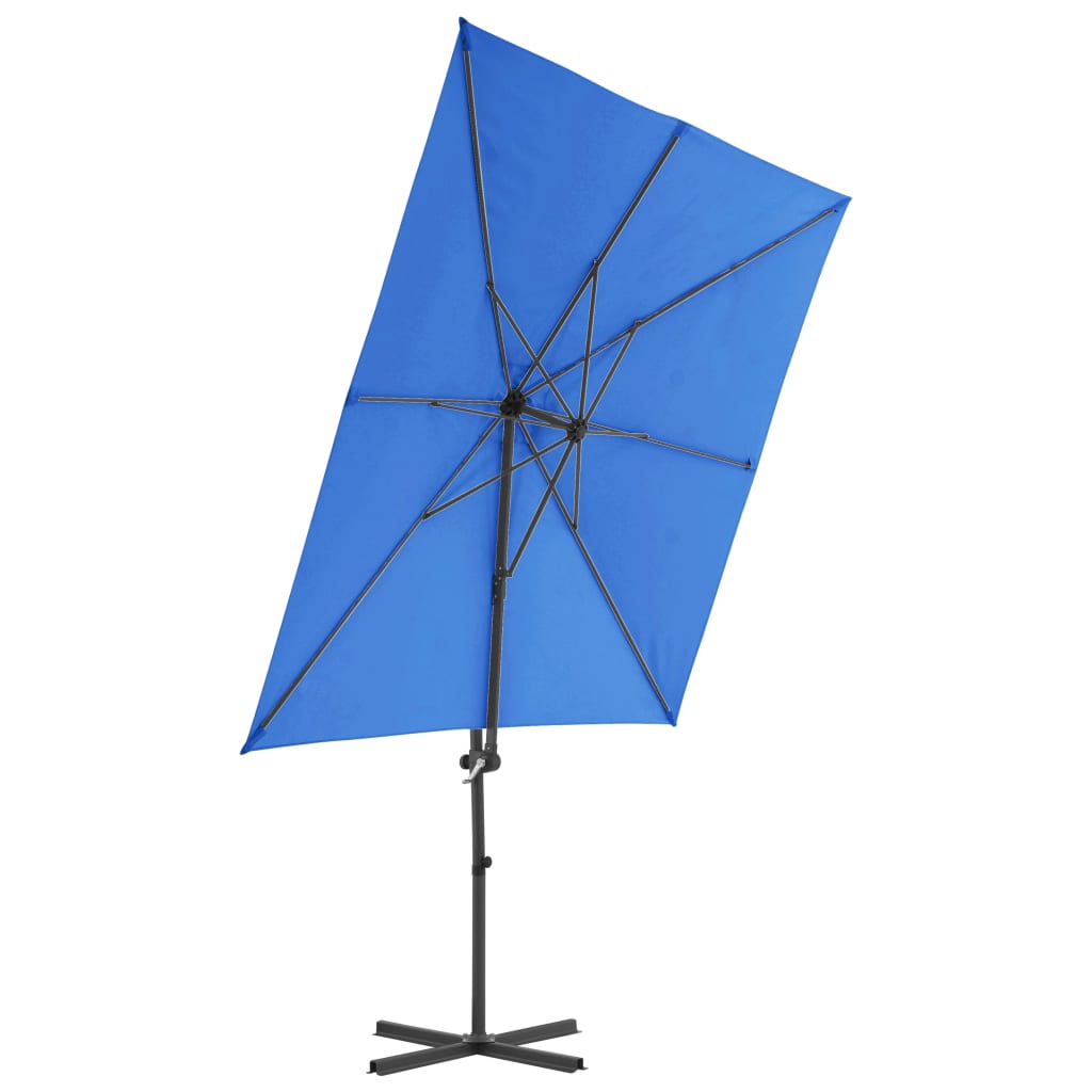 Zweefparasol met stalen paal 250x250 cm azuurblauw - AllerleiShop