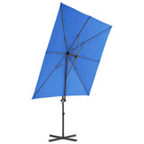 Zweefparasol met stalen paal 250x250 cm azuurblauw - AllerleiShop