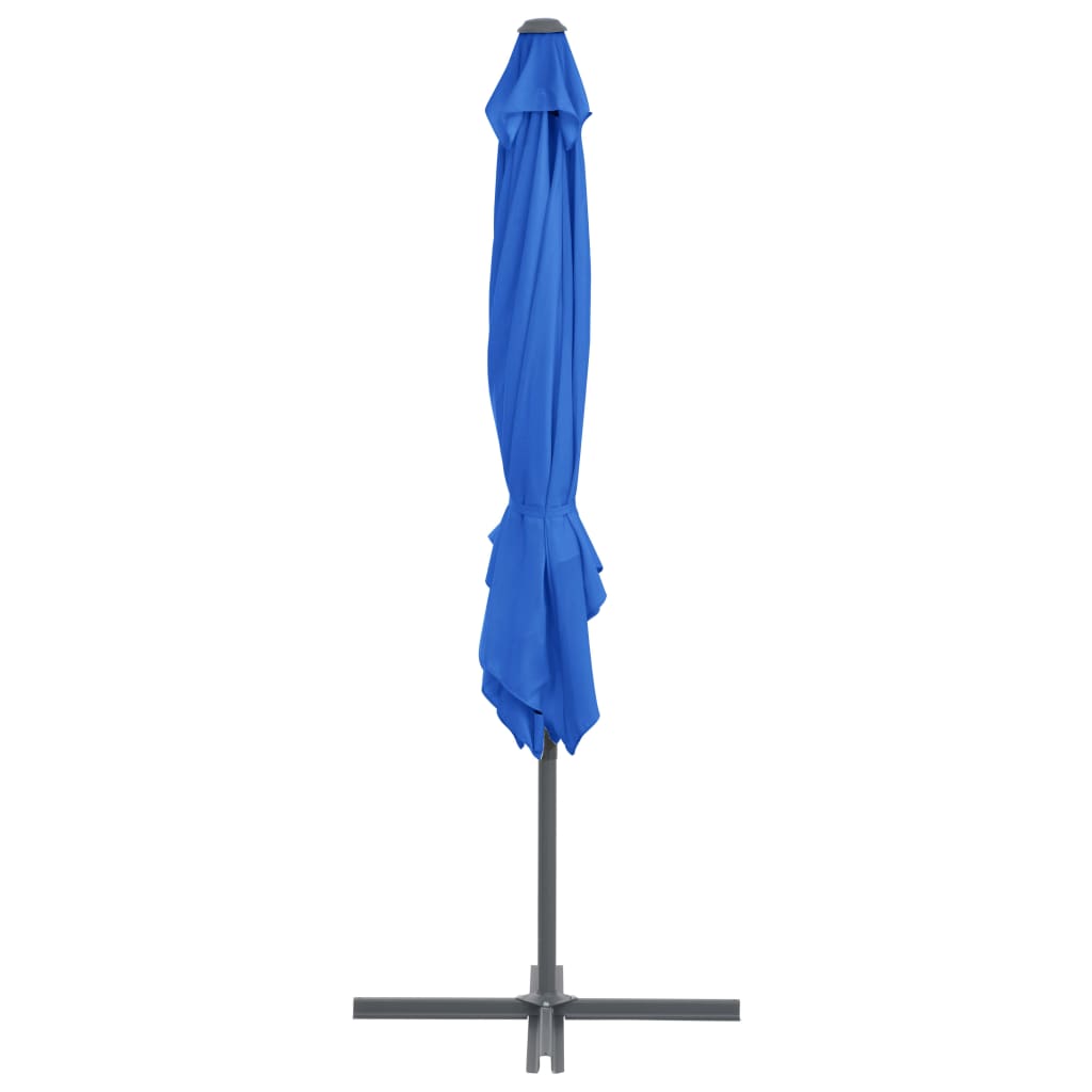 Zweefparasol met stalen paal 250x250 cm azuurblauw - AllerleiShop