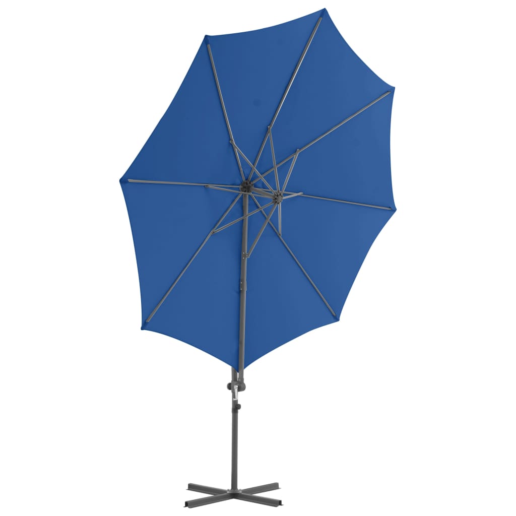 Zweefparasol met stalen paal 300 cm azuurblauw - AllerleiShop