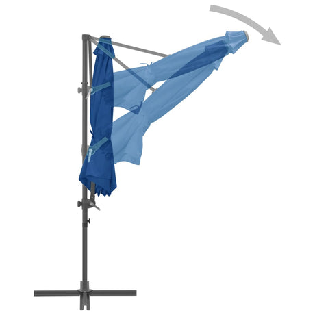 Zweefparasol met stalen paal 300 cm azuurblauw - AllerleiShop