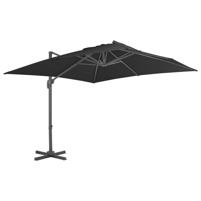 Zweefparasol met aluminium paal 3x3 m zwart - AllerleiShop