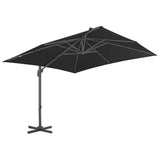 Zweefparasol met aluminium paal 3x3 m zwart - AllerleiShop