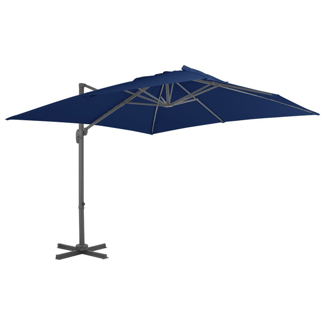 Zweefparasol met aluminium paal 3x3 m azuurblauw - AllerleiShop