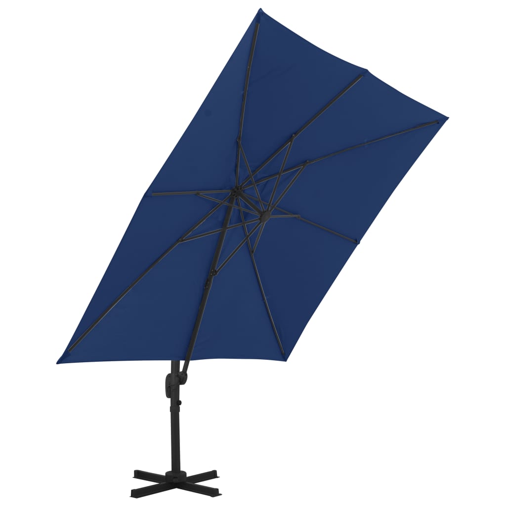 Zweefparasol met aluminium paal 3x3 m azuurblauw - AllerleiShop