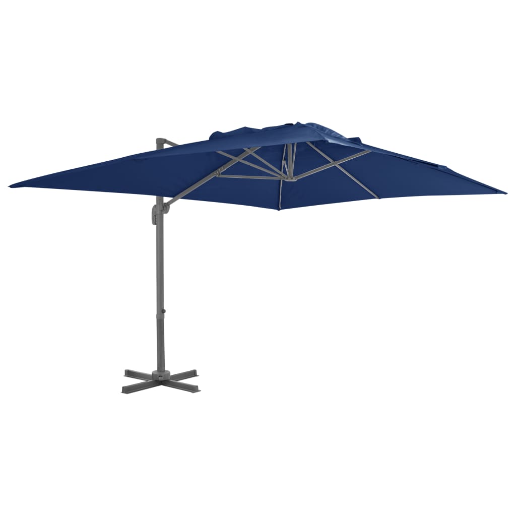 Zweefparasol met aluminium paal 4x3 m azuurblauw - AllerleiShop