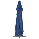 Zweefparasol met aluminium paal 4x3 m azuurblauw - AllerleiShop