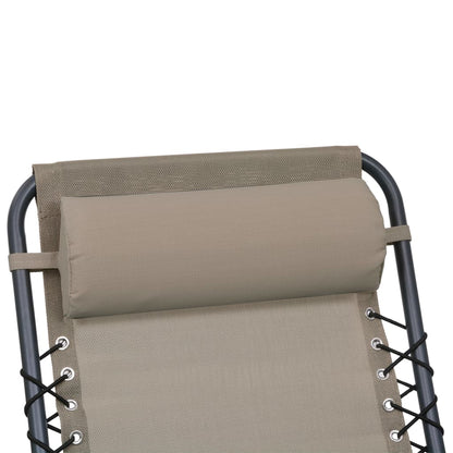 Hoofdsteun voor ligstoel 40x7,5x15 cm textileen taupe - AllerleiShop