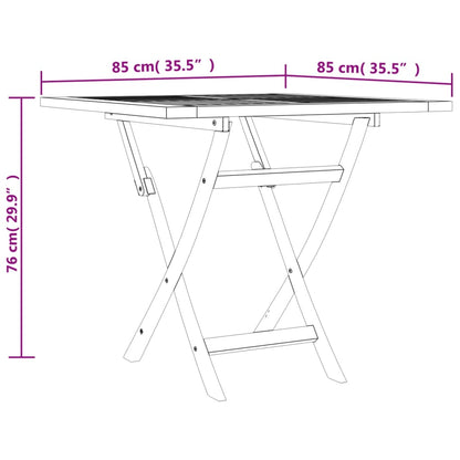 Tuintafel inklapbaar 85x85x76 cm massief teakhout - AllerleiShop