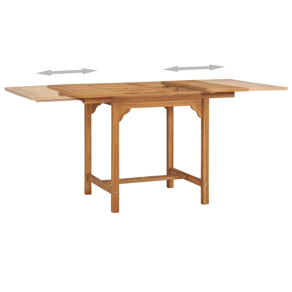 Tuintafel verlengbaar (110-160)x80x75 cm massief teakhout - AllerleiShop