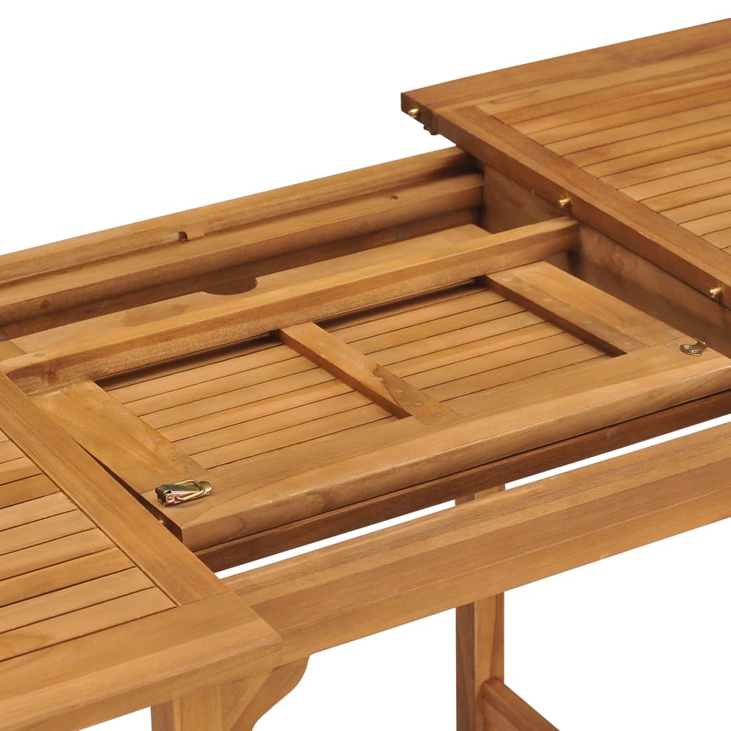 Tuintafel verlengbaar (110-160)x80x75 cm massief teakhout - AllerleiShop