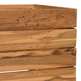 Plantenbak verhoogd 100x40x38 cm gerecycled teakhout en staal - AllerleiShop