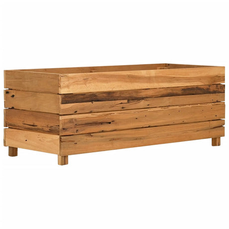 Plantenbak verhoogd 100x40x38 cm gerecycled teakhout en staal - AllerleiShop