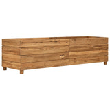 Plantenbak verhoogd 150x40x38 cm gerecycled teakhout en staal - AllerleiShop