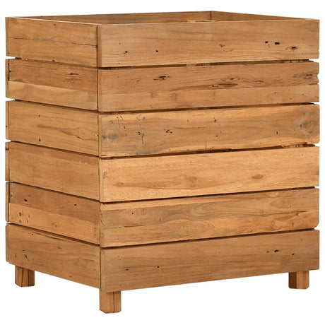 Plantenbak verhoogd 50x40x55 cm gerecycled teakhout en staal - AllerleiShop