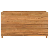 Plantenbak verhoogd 100x40x38 cm gerecycled teakhout en staal - AllerleiShop