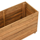 Plantenbak verhoogd 100x40x38 cm gerecycled teakhout en staal - AllerleiShop