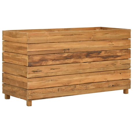 Plantenbak verhoogd 100x40x38 cm gerecycled teakhout en staal - AllerleiShop