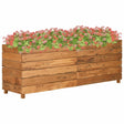 Plantenbak verhoogd 150x40x55 cm gerecycled teakhout en staal - AllerleiShop