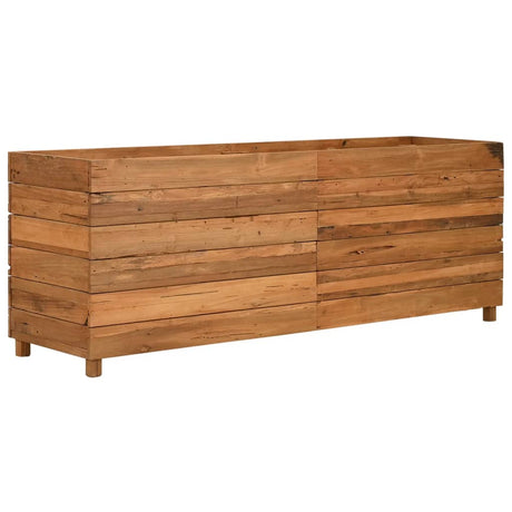 Plantenbak verhoogd 150x40x55 cm gerecycled teakhout en staal - AllerleiShop