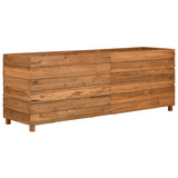 Plantenbak verhoogd 150x40x55 cm gerecycled teakhout en staal - AllerleiShop