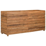 Plantenbak verhoogd 150x40x72 cm gerecycled teakhout en staal - AllerleiShop