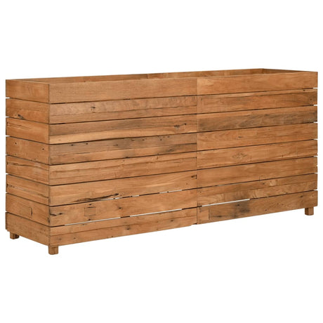 Plantenbak verhoogd 150x40x72 cm gerecycled teakhout en staal - AllerleiShop