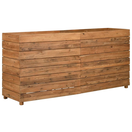 Plantenbak verhoogd 150x40x72 cm gerecycled teakhout en staal - AllerleiShop