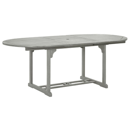 Tuintafel 200x100x75 cm massief acaciahout grijs - AllerleiShop