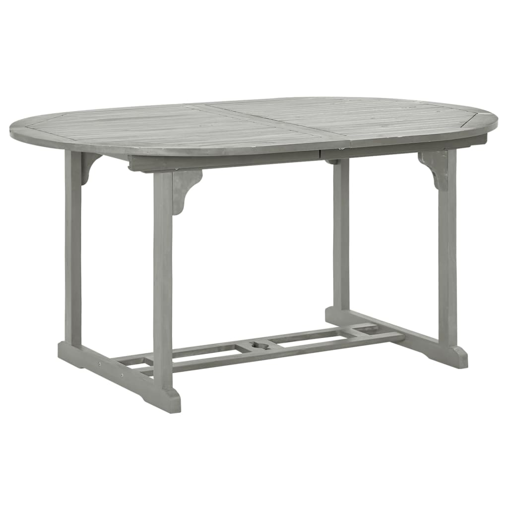 Tuintafel 200x100x75 cm massief acaciahout grijs - AllerleiShop