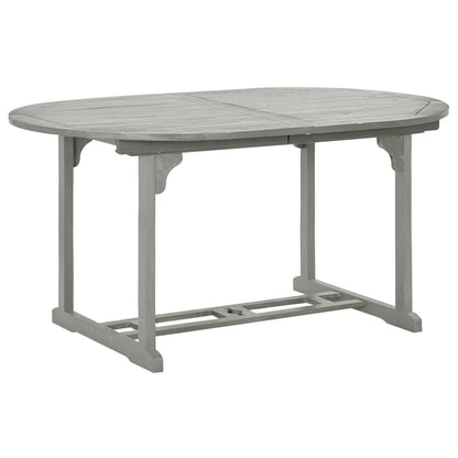 Tuintafel 200x100x75 cm massief acaciahout grijs - AllerleiShop