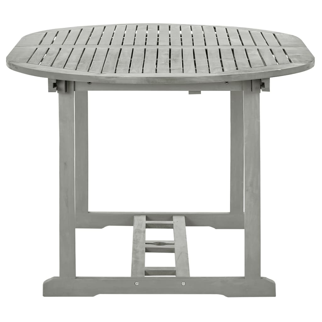 Tuintafel 200x100x75 cm massief acaciahout grijs - AllerleiShop