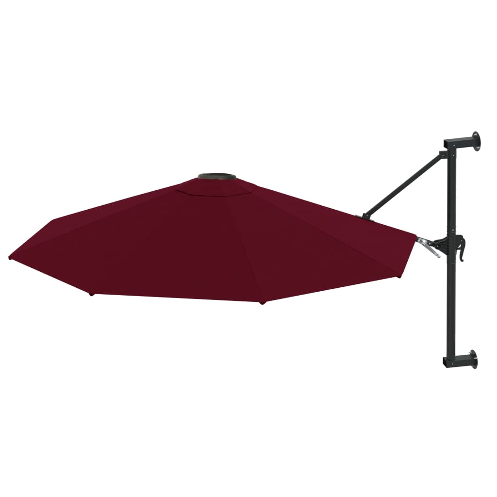 Wandparasol met metalen paal 300 cm bordeauxrood - AllerleiShop