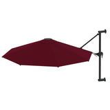 Wandparasol met metalen paal 300 cm bordeauxrood - AllerleiShop