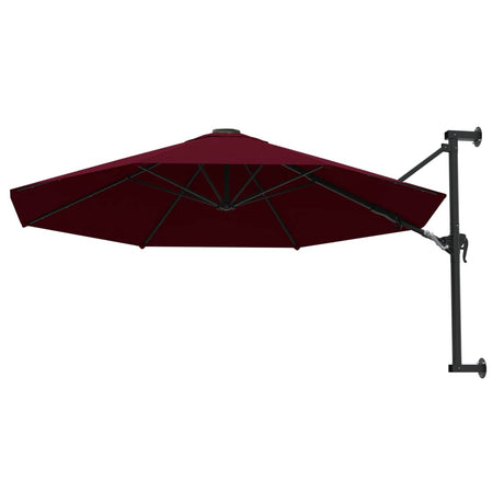 Wandparasol met metalen paal 300 cm bordeauxrood - AllerleiShop