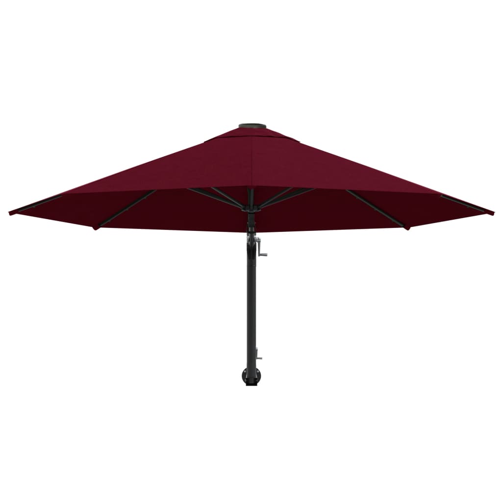 Wandparasol met metalen paal 300 cm bordeauxrood - AllerleiShop