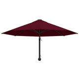 Wandparasol met metalen paal 300 cm bordeauxrood - AllerleiShop