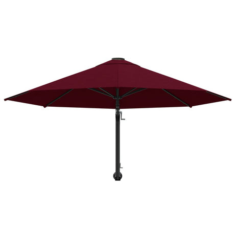 Wandparasol met metalen paal 300 cm bordeauxrood - AllerleiShop