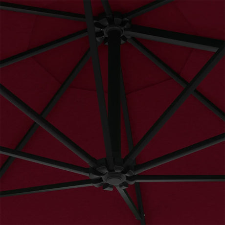 Wandparasol met metalen paal 300 cm bordeauxrood - AllerleiShop