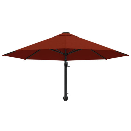 Wandparasol met metalen paal 300 cm terracottakleurig - AllerleiShop