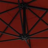 Wandparasol met metalen paal 300 cm terracottakleurig - AllerleiShop