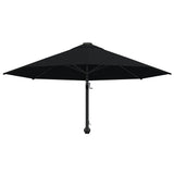 Wandparasol met metalen paal 300 cm zwart - AllerleiShop