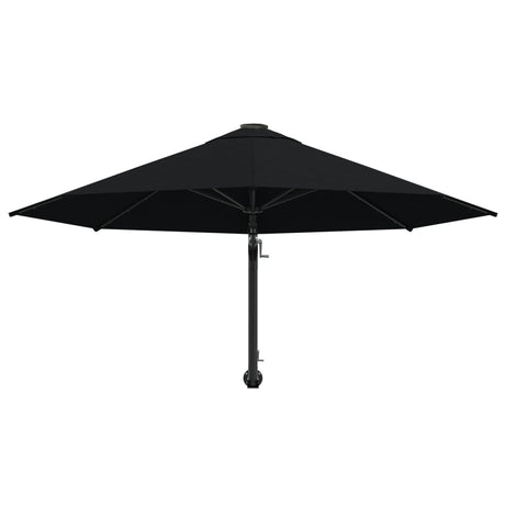 Wandparasol met metalen paal 300 cm zwart - AllerleiShop