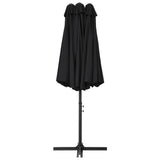 Parasol met aluminium paal 460x270 cm zwart - AllerleiShop